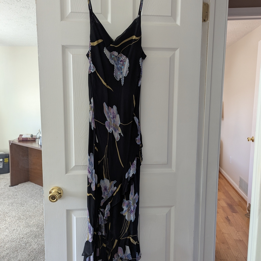 Floral Black Maxi Dress
